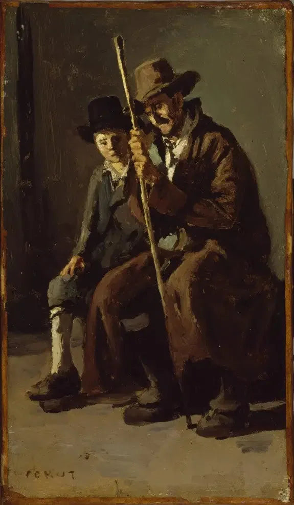 Twee Italianen - Jean-Baptiste Camille Corot