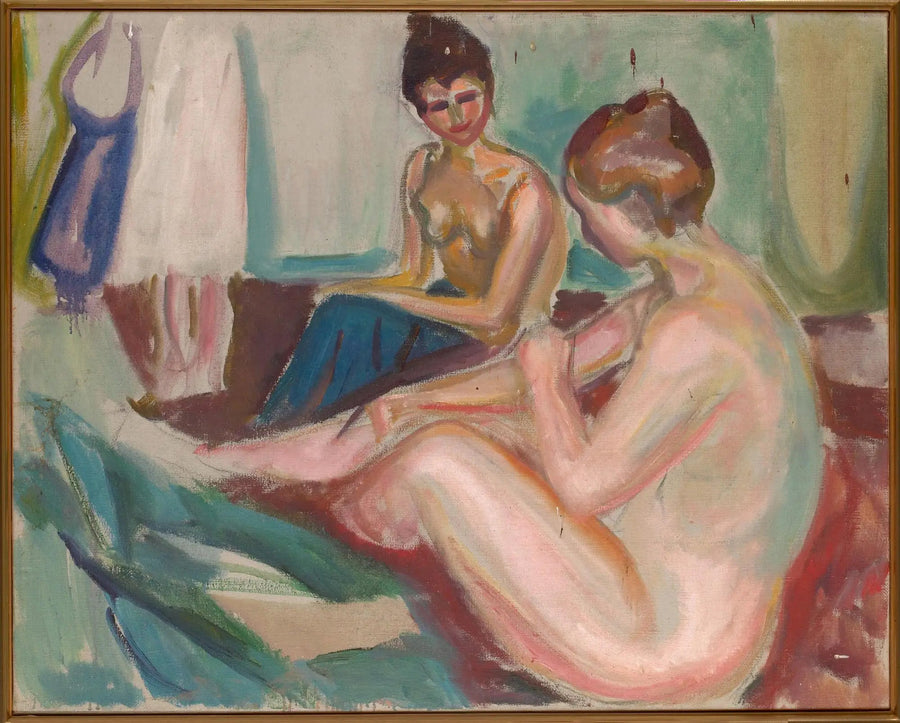 Twee Zittende Naakten - Edvard Munch