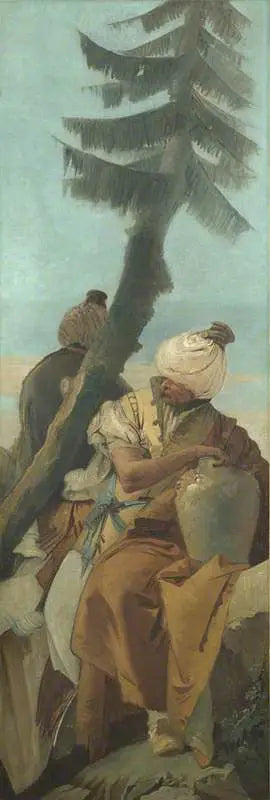 Twee Oriëntaalse Figuren Zittend Onder Een Boom - Giovanni Battista Tiepolo
