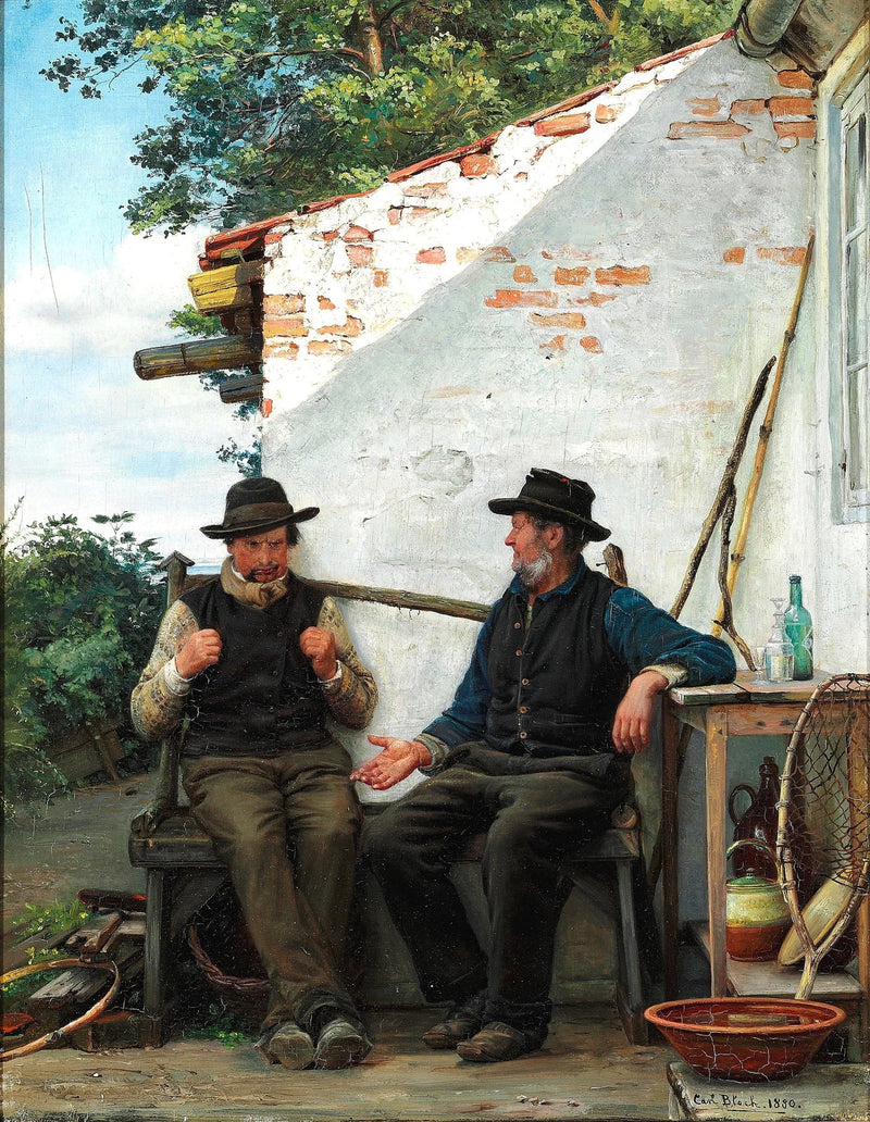 Twee vissers in gesprek - Carl Heinrich Bloch