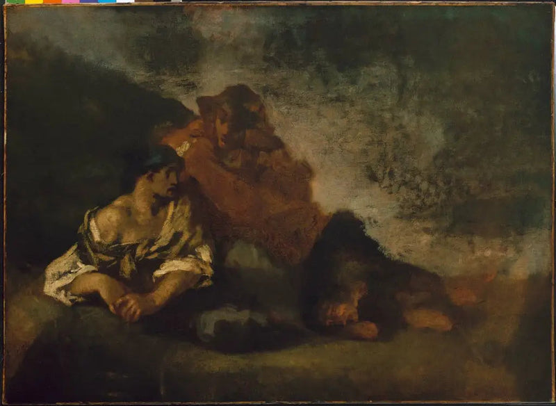 Twee liggende figuren - Jean-François Millet
