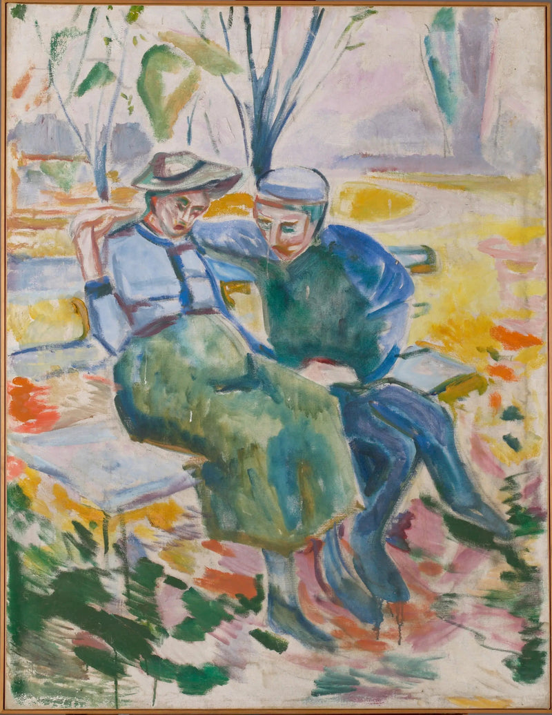 Twee mensen op een bank - Edvard Munch