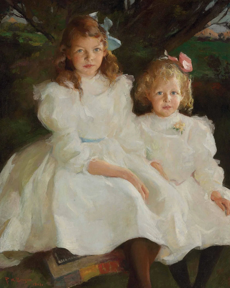 Twee kleine meisjes - Frank Weston Benson