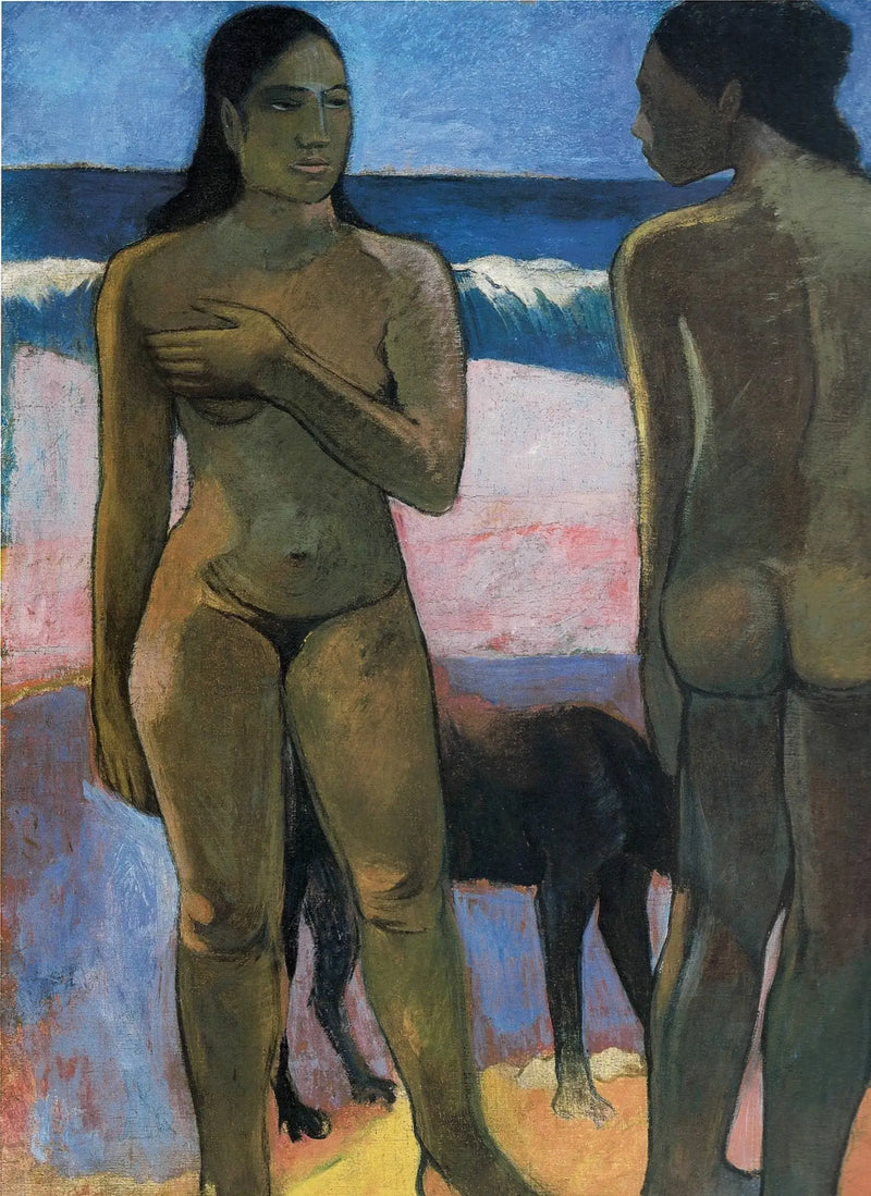 Twee Tahitiaanse vrouwen op het strand - Paul Gauguin