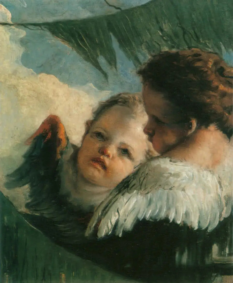 Twee engelkoppen - Giovanni Battista Tiepolo