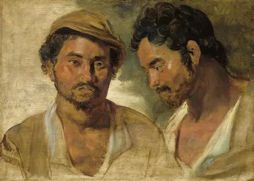 Twee studiehoofden van een man uit het Zuiden - Peter Paul Rubens