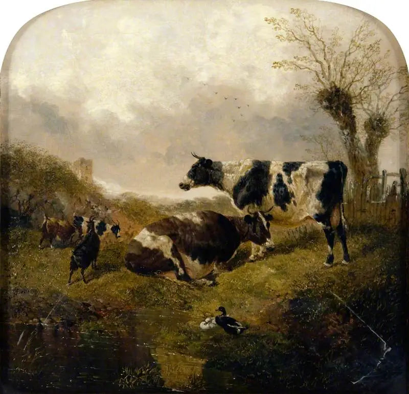 Twee koeien met geiten en eenden in een landschap - John Frederick Herring, Sr.

Source:
Deux vaches avec des chèvres et des canards dans un paysage - John Frederick Herring, Sr.