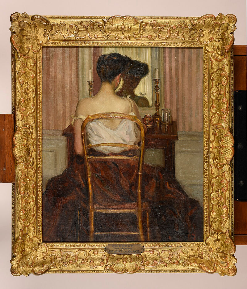 Voor de spiegel - Frederick Carl Frieseke