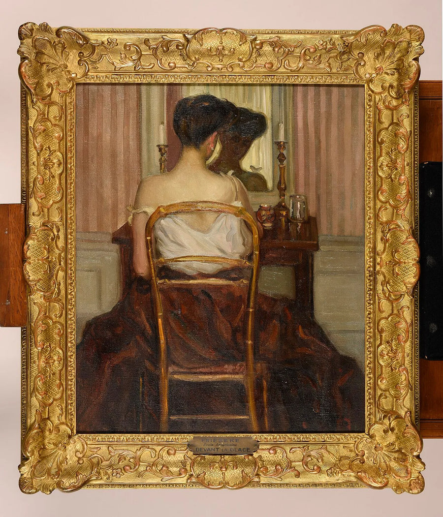 Voor de spiegel - Frederick Carl Frieseke