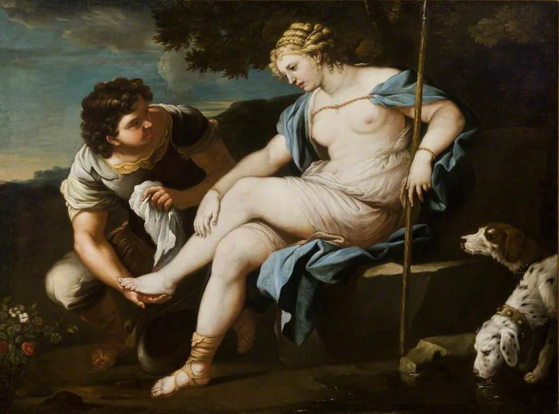 Diana rust uit van de jacht - Luca Giordano