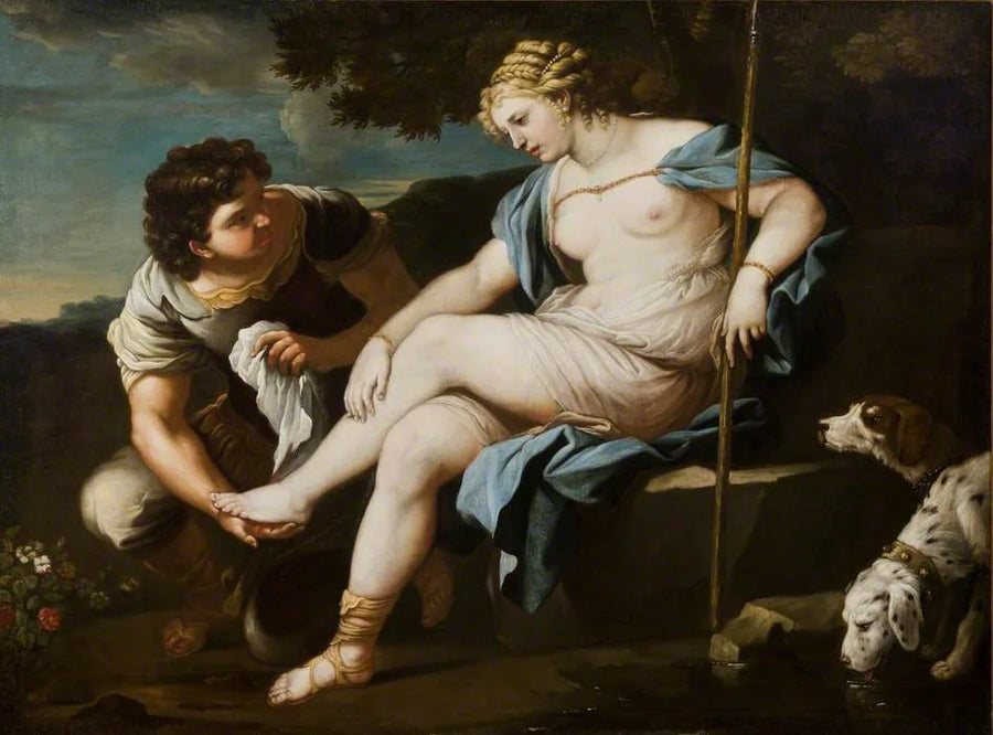 Diana rust uit van de jacht - Luca Giordano