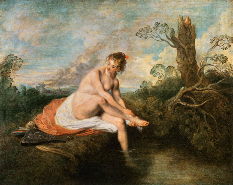 Diane in bad - Antoine Watteau