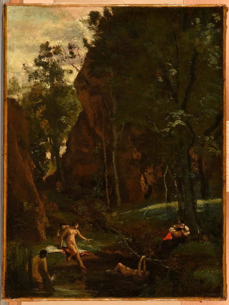 Diane in bad - Jean-Baptiste Camille Corot
