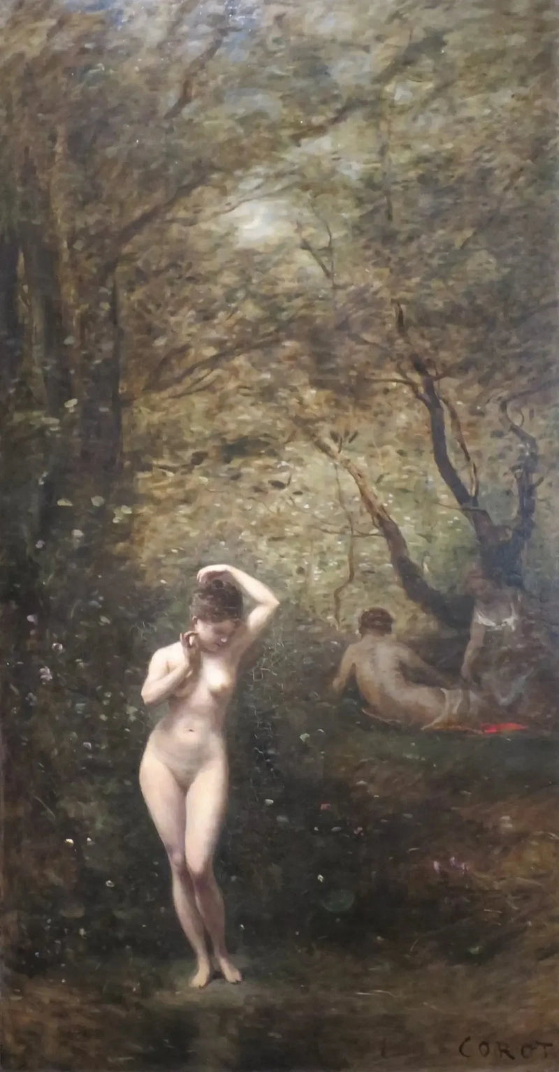 Diane in het bad - Jean-Baptiste Camille Corot