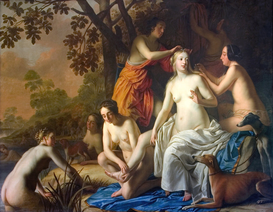 Diane met haar nimfen - Gerrit van Honthorst
