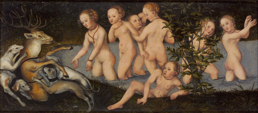 Diane en Actéon - Lucas Cranach de Oudere