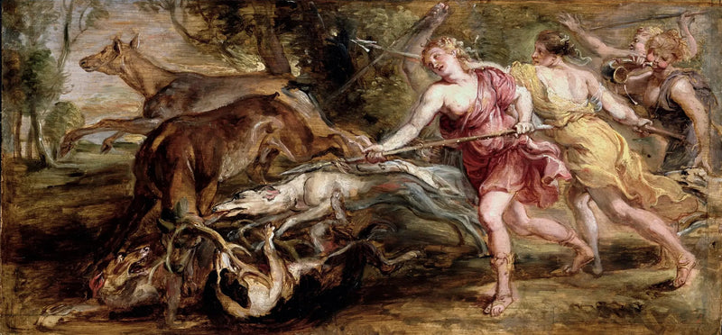 Diane en de nimfen jagend - Peter Paul Rubens