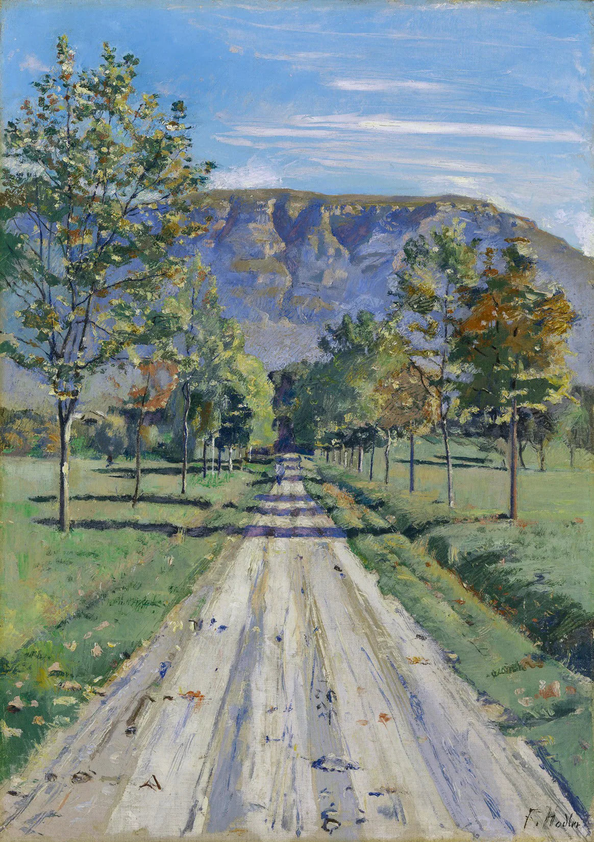 Die Strasse nach Evordes - Ferdinand Hodler image 1 reproduction d’œuvre d’art à l’huile