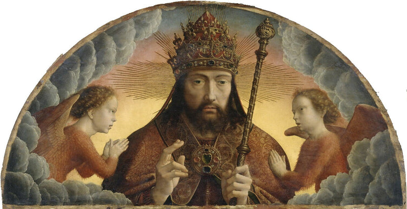 God de Vader zegent tussen twee engelen - Gérard David