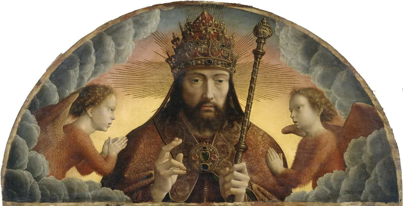 God de Vader zegent tussen twee engelen - Gérard David