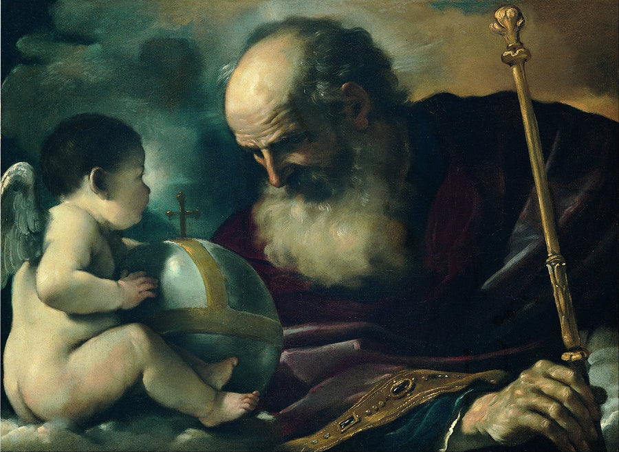 God de Vader en de Engel - Guercino