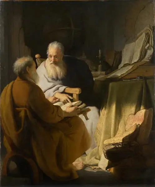 Geschil tussen twee oude mannen - Rembrandt