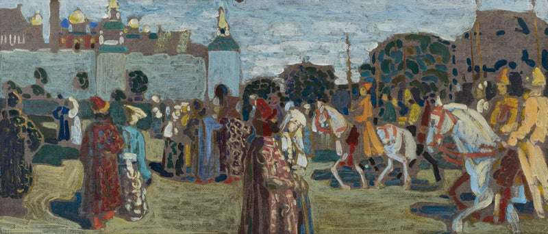 Zondag (oud Russisch) (schets) - Vassily Kandinsky