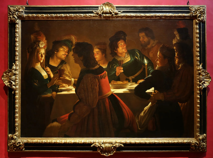 Diner met bruiloft - Gerrit van Honthorst