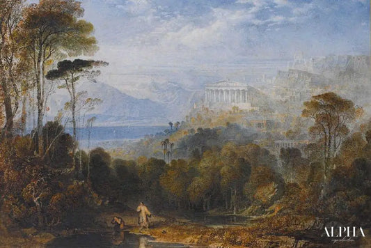 Diogène jette sa coupe - John Martin - Reproductions de tableaux et peintures haut de gamme