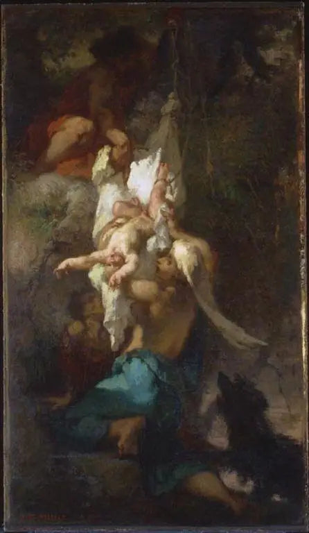 Oedipus afgedaald van de boom - Jean-François Millet