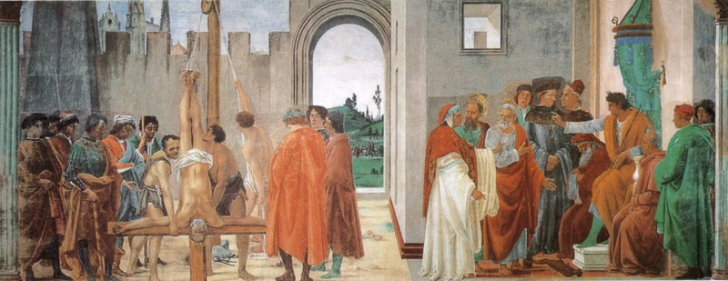 Geschil met Simon de Magiër en de Kruisiging van Petrus - Filippino Lippi