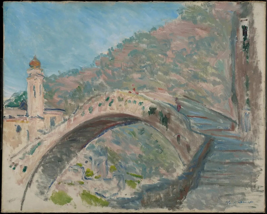 Dolceacqua, de oude brug over de Nervia - Claude Monet