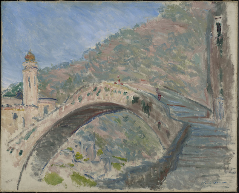 Dolceacqua, de oude brug over de Nervia - Claude Monet