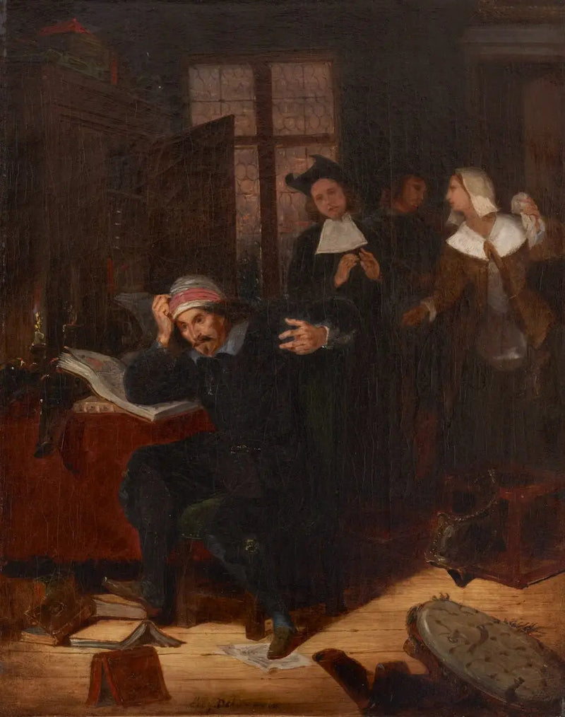 Don Quichot in zijn bibliotheek - Eugène Delacroix
