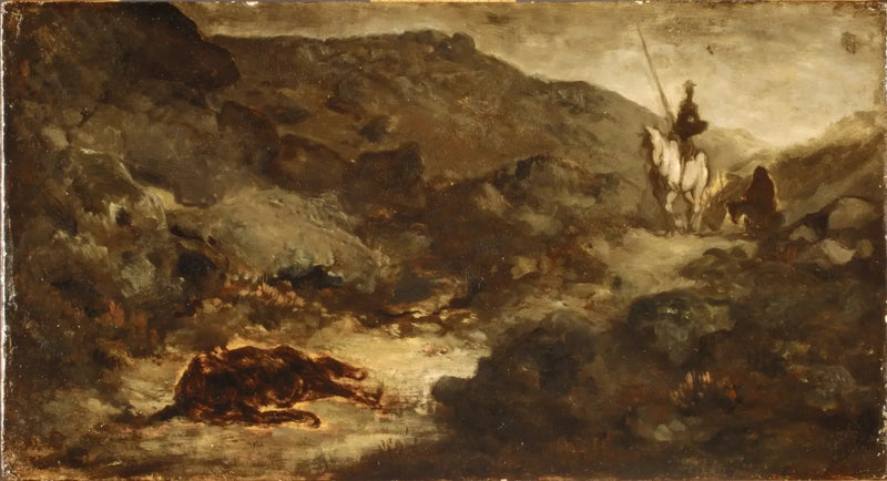 Don Quichotte en de dode muilezel - Honoré Daumier