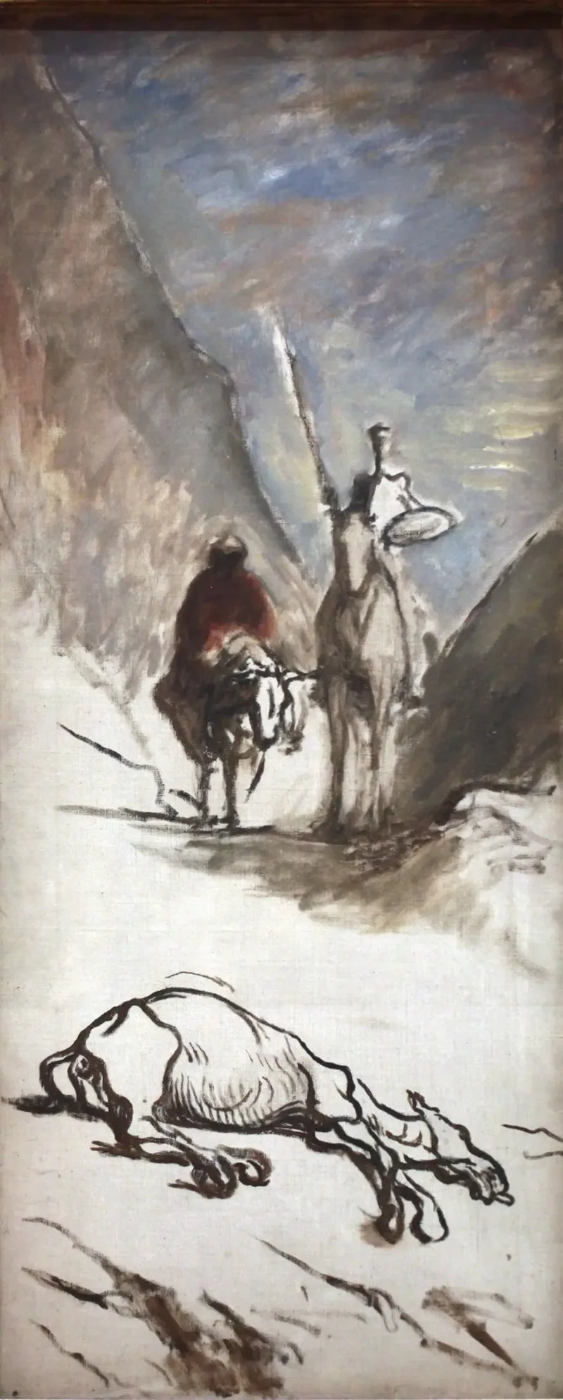 Don Quichotte en de dode muilezel - Honoré Daumier