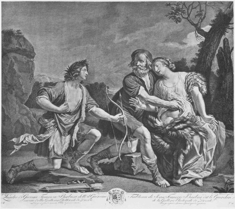 Dorinda, Silvio en Linco - Guercino