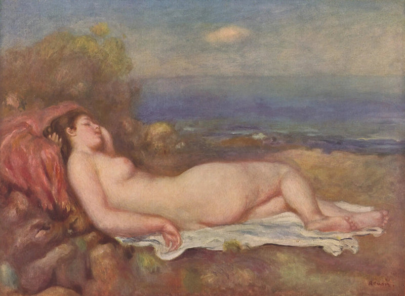 Slapen aan de zee - Pierre-Auguste Renoir
