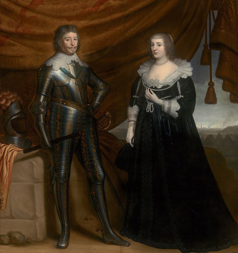 Dubbelportret van Frederik Hendrik (1584-1647) en Amalia van Solms-Braunfels (1602-1675) - Gerrit van Honthorst