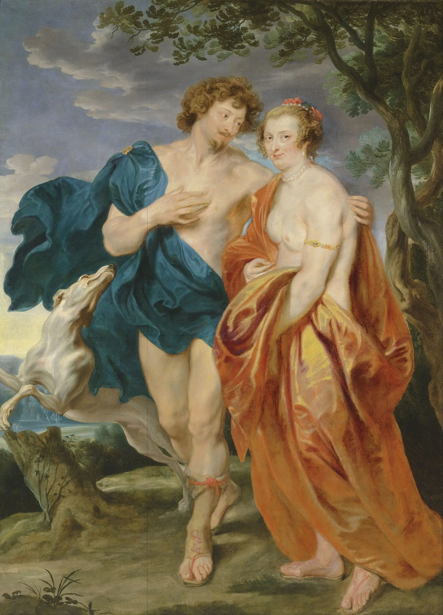 Dubbelportret van George Villiers, markies, en zijn echtgenote Katherine Manners, als Venus en Adonis - Antoine van Dyck

Source:
Double portrait de George Villiers, marquis et de son épouse Katherine Manners, en Vénus et Adonis - Antoine van Dyck