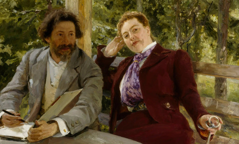 Dubbelportret van Natalia Nordmann en Ilya Repin - Ilya Repin