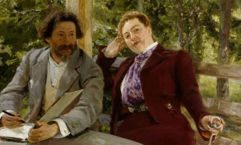 Dubbelportret van Natalia Nordmann en Ilya Repin - Ilya Repin