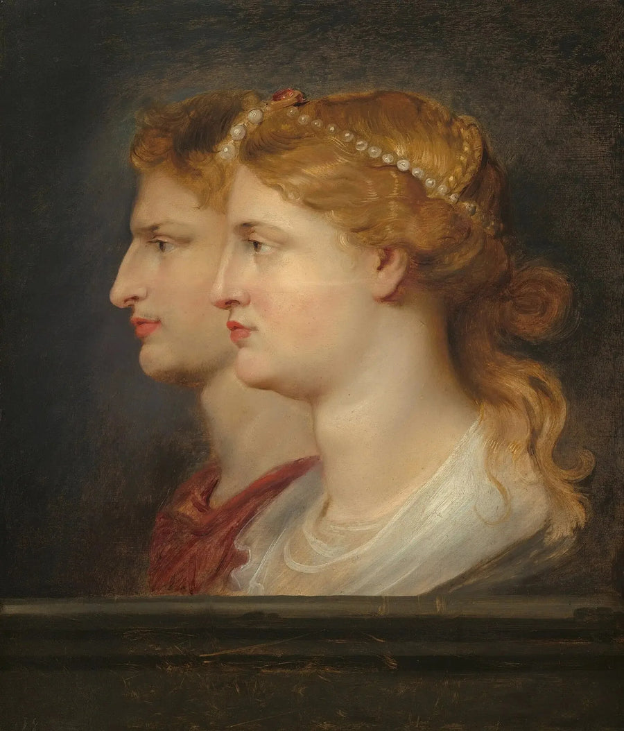 Dubbelportret van de Romeinse generaal Germanicus (15 v.Chr.-19) en zijn echtgenote Agrippina Maior (?-33) - Peter Paul Rubens