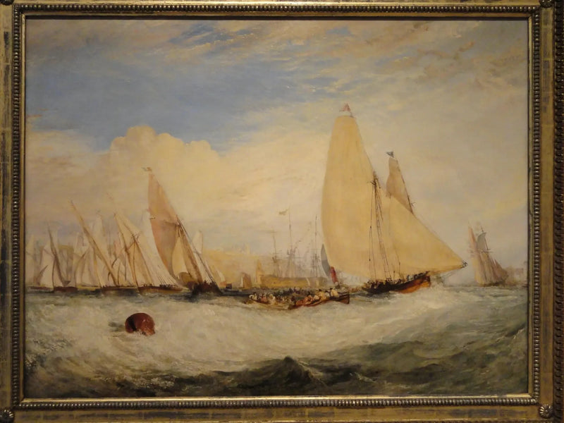 Oost Cowes Kasteel, de Zetel van J. Nash, Esq., de Regatta die Tegen de Wind in Vaart - J. M. W. Turner