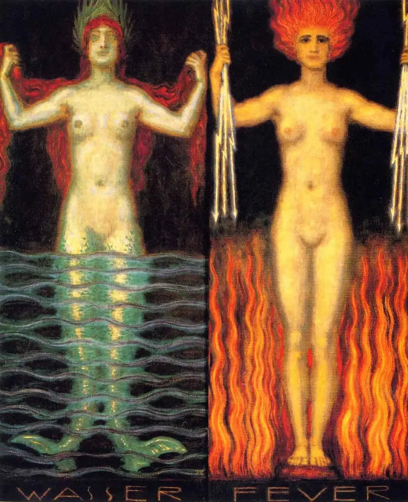 Water en Vuur - Franz Von Stuck