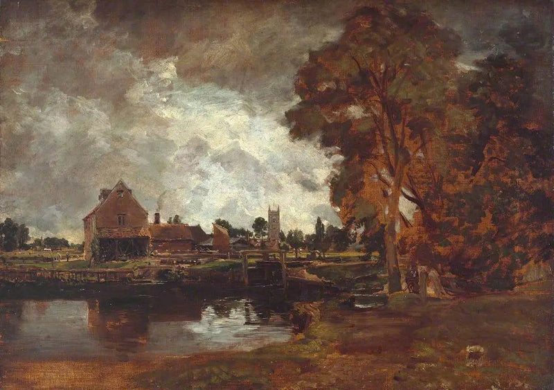 Dedham sluice en molen - John Constable