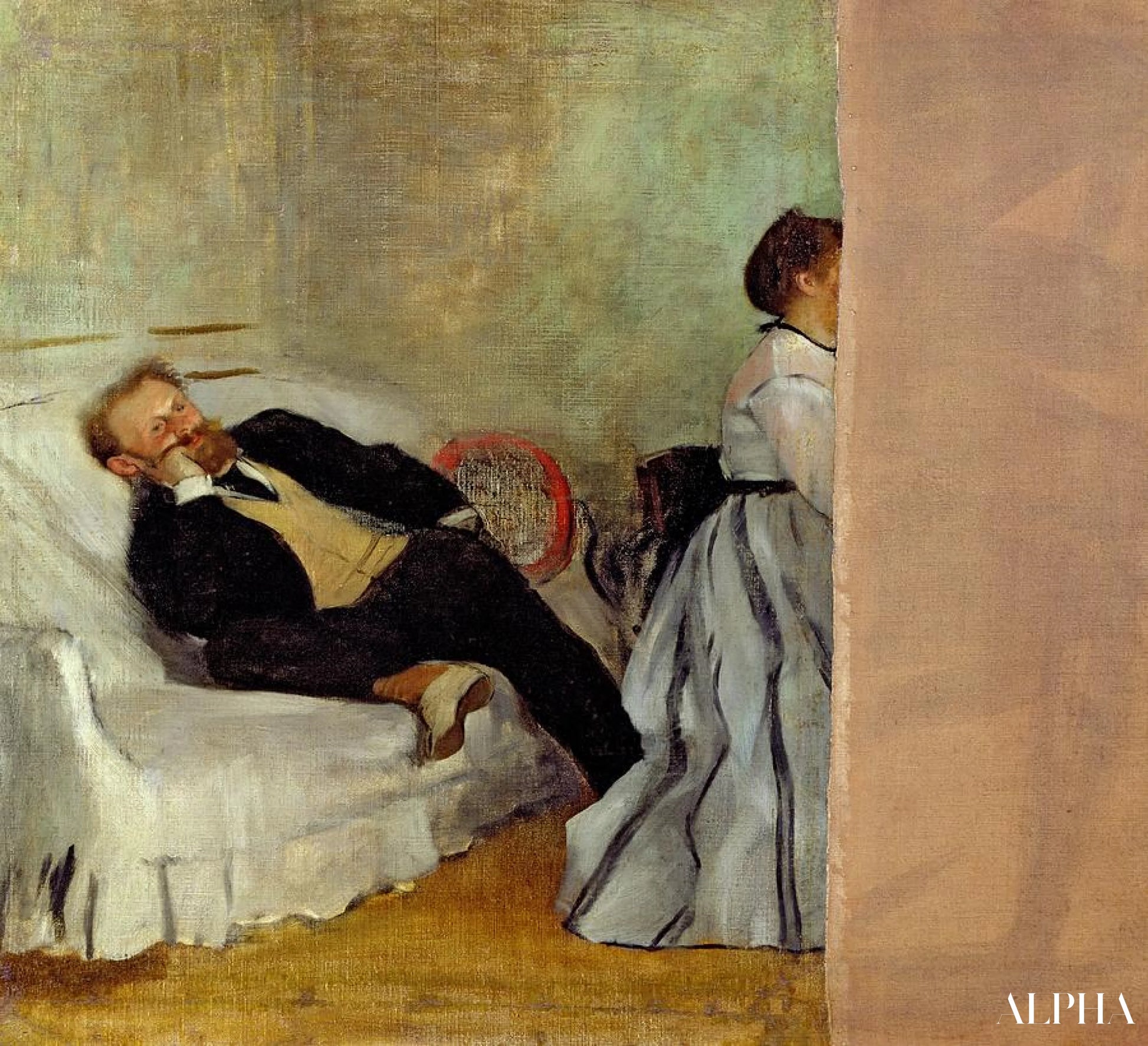 Édouard Manet en zijn vrouw - Edgar Degas - Reproducties van schilderijen en hoogwaardige schilderijen