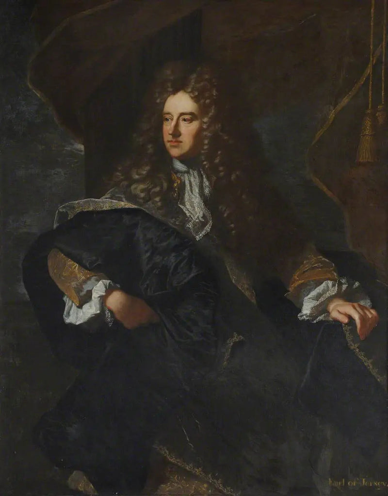 Edward Villiers (1655–1711), graaf van Jersey, ridder maarschalk van het koninklijk huis en diplomaat - Hyacinthe Rigaud