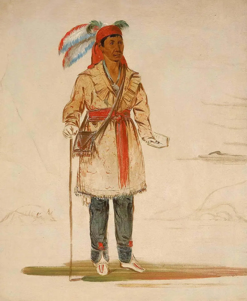 Ee-tów-o-kaum, aan beide zijden van de rivier, leider van de stam - George Catlin

Source:
Ee-tów-o-kaum, des deux côtés de la rivière, chef de la tribu - George Catlin