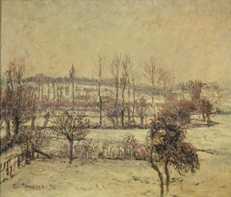 Sneeuweffect in Éragny - Camille Pissarro